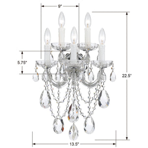 Maria Theresa 25 Light Hand Cut Crystal Gold Chandelier