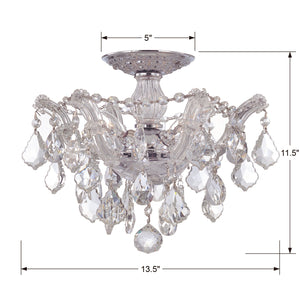 Maria Theresa 5 Light Hand Cut Crystal Gold Sconce