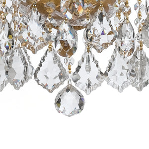 Maria Theresa 5 Light Hand Cut Crystal Gold Semi-Flush