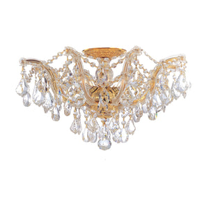 Maria Theresa 5 Light Hand Cut Crystal Gold Semi-Flush