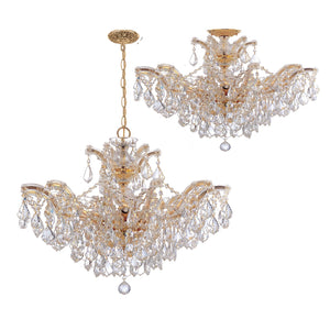 Maria Theresa 6 Light Hand Cut Crystal Gold Chandelier