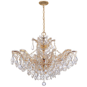 Maria Theresa 6 Light Hand Cut Crystal Gold Chandelier