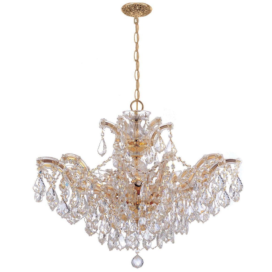 Maria Theresa 6 Light Spectra Crystal Gold Chandelier