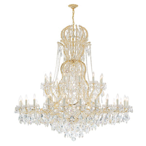 Maria Theresa 37 Light Hand Cut Crystal Polished Chrome Chandelier