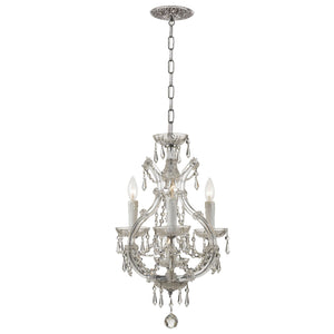 Maria Theresa 4 Light Swarovski Strass Crystal Chrome Mini Chandelier
