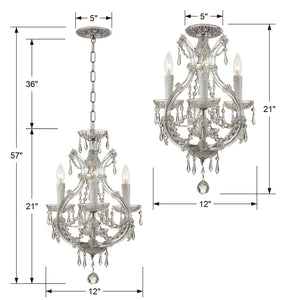 Maria Theresa 4 Light Elements Crystal Chrome Ceiling Mount