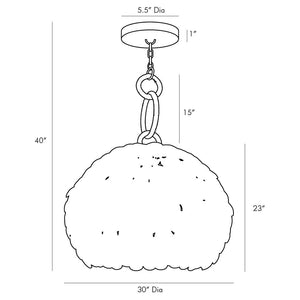 Arteriors Ramya Coconut Scales Dome Pendant