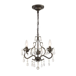 Paris Market 3 Light English Bronze Mini-Chandelier