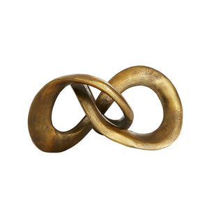 Arteriors Quinn Mobius Loop Abstract Sculpture – Antique Brass