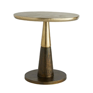 Arteriors Rochester Two-Tone Tapered Side Table – Brown & Gold