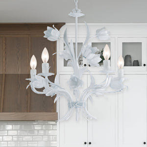Southport 5 Light Wet White Chandelier