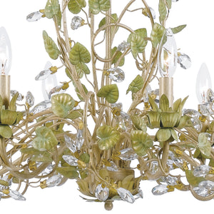 Josie 6 Light Champagne Green Tea Chandelier