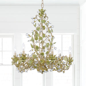 Josie 6 Light Champagne Green Tea Chandelier