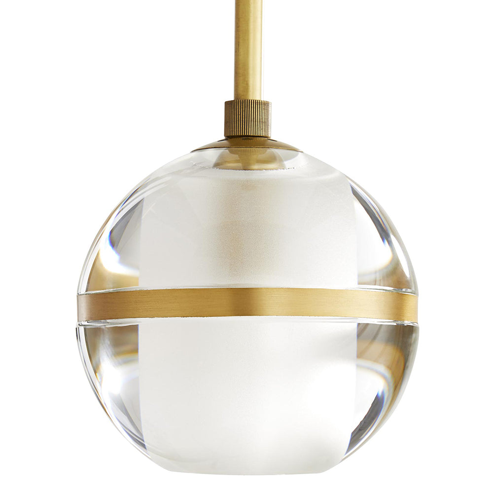 Arteriors Noble Crystal Globe Pendant Light – Antique Brass