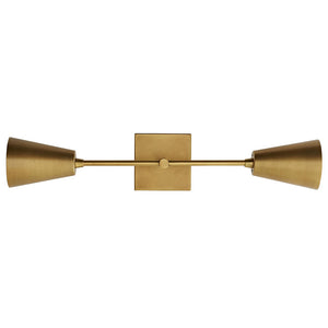 Arteriors Nadia Dual Conical Lamps Sconce – Antique Brass