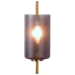 Architectural Wall Sconce with Frosted Glass Shade – Grey