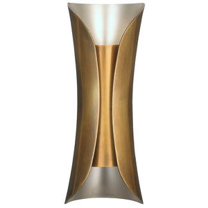 Two-Tone Double Socket Wall Sconce – Brass & Silver