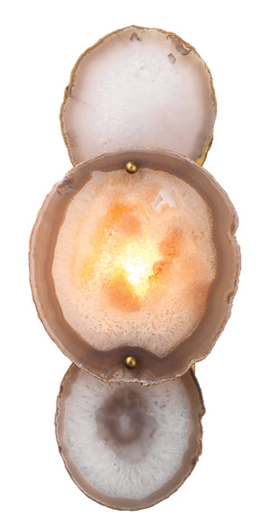 Trinity Wall Sconce in Pale Lavender Agate