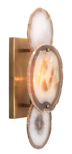 Trinity Wall Sconce in Pale Lavender Agate