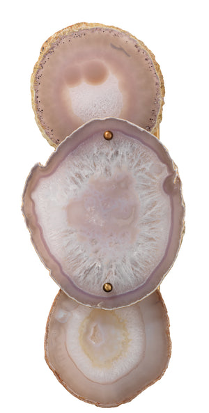 Trinity Wall Sconce in Pale Lavender Agate