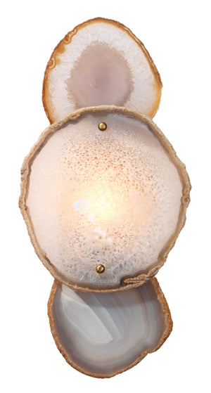 Trinity Wall Sconce in Pale Lavender Agate