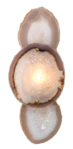 Trinity Wall Sconce in Pale Lavender Agate