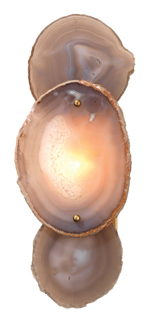 Trinity Wall Sconce in Pale Lavender Agate