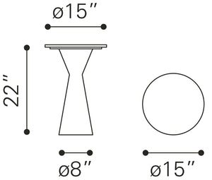 Tim Side Table White & Black