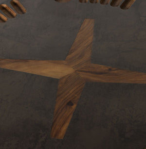 POKER TABLE-NATURAL BROWN GUANACASTE