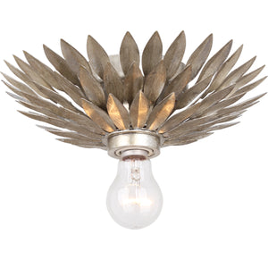 Broche 1 Light Antique Silver Ceiling Mount