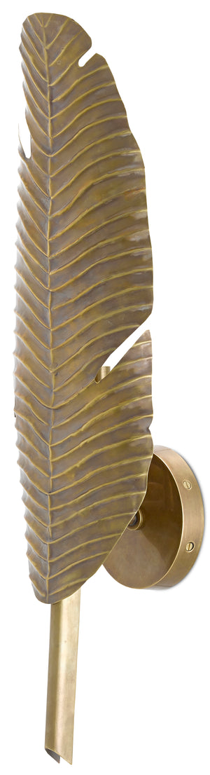 Currey and Company Tropical Leaf Wall Sconce