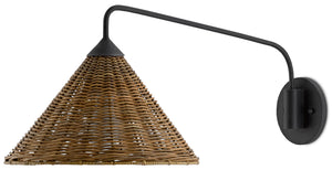 Currey and Company Basket Swing Arm Sconce