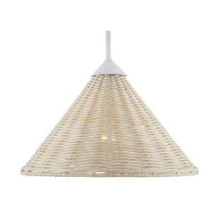 Basket White Swing-Arm Wall Sconce