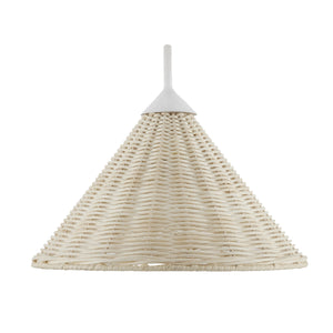 Basket White Swing-Arm Wall Sconce