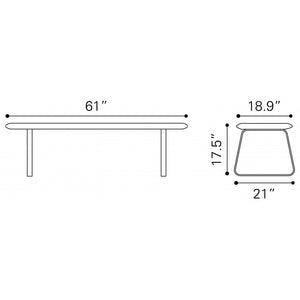 Cartierville Bench White - White