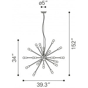 Physics Ceiling Lamp - Chrome