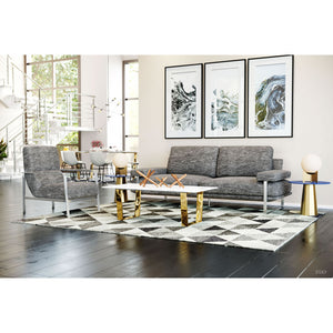 Atlas Coffee Table  - Stone & Gold