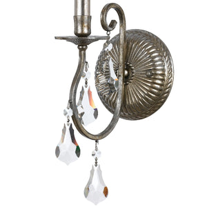 Ashton 1 Light Hand Cut Crystal English Bronze Sconce
