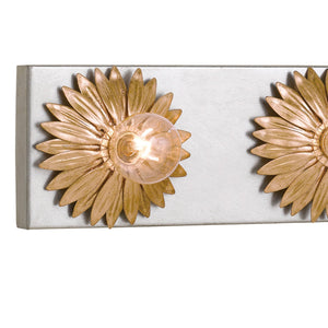 Broche 3 Light Antique Gold & Antique Silver Bathroom Vanity