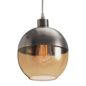 Trente Ceiling Lamp - Satin & Amber