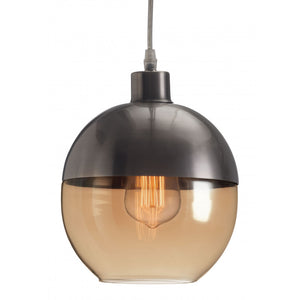 Trente Ceiling Lamp - Satin & Amber