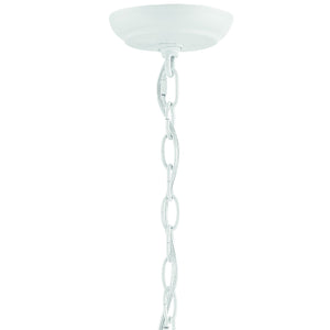 Broche 4 Light Matte White Chandelier