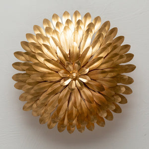 Broche 4 Light Antique Gold Ceiling Mount