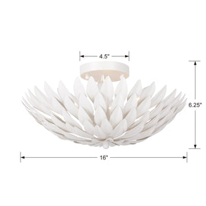Broche 4 Light Matte White Ceiling Mount