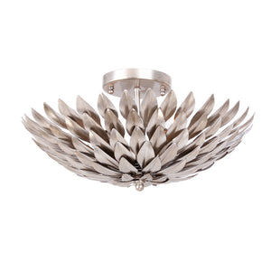 Broche 4 Light Antique Silver Ceiling Mount