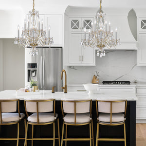 Traditional Crystal 10 Light Clear Crystal Polished Chrome Chandelier