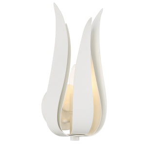 Broche 1 Light Matte White Wall Mount