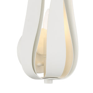 Broche 1 Light Matte White Wall Mount
