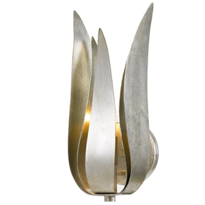 Broche 1 Light Antique Silver Wall Mount