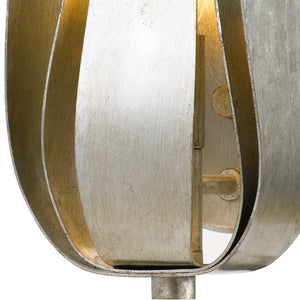 Broche 1 Light Antique Silver Wall Mount